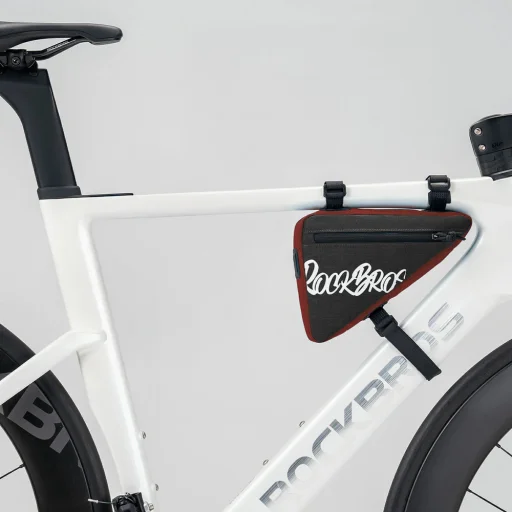Rockbros G001 Flash Journey trojuholníková taška na rám bicykla 0,8 l – červená - 4