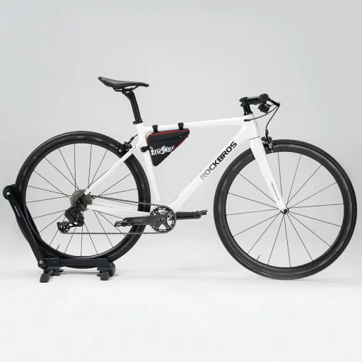 Rockbros G001 Flash Journey trojuholníková taška na rám bicykla 0,8 l – červená - 6