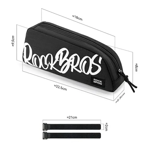 Rockbros G009 Flash Journey taška na hornú trubku bicykla 0,8 l, čierna - 3