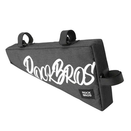 Rockbros G008 Flash Journey XL trojuholníková taška na rám bicykla 1,9 l – čierna - 1