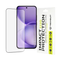 Techsuit 111D celoplošné ochranné tvrdené sklo s lepením po celej ploche pre Oppo Reno16 F, čierne tvrdené sklo.