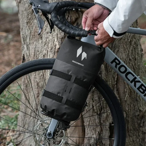 Rockbros AS-156 RideMate 7 l vodotesná taška na vidlicu bicykla čierna - 8