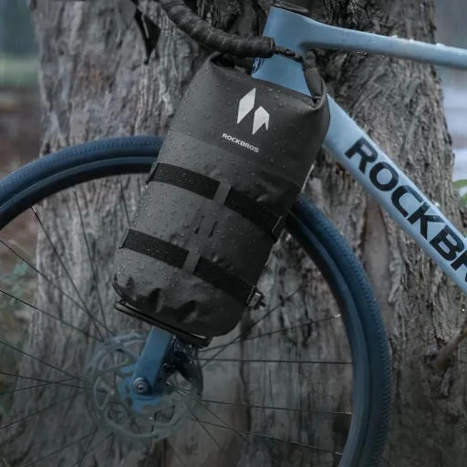 Rockbros AS-156 RideMate 7 l vodotesná taška na vidlicu bicykla čierna - 9