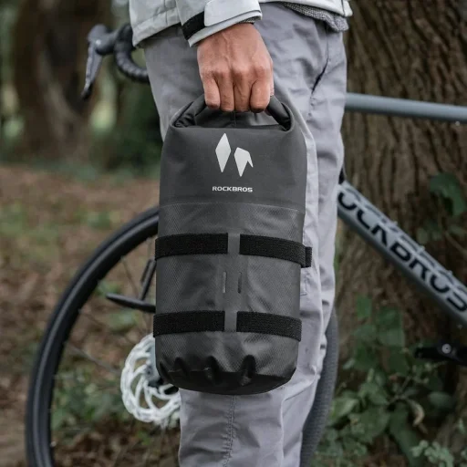 Rockbros AS-156 RideMate 7 l vodotesná taška na vidlicu bicykla čierna - 10