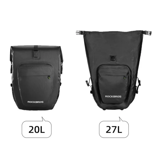 Rockbros AS-001 vodotesná cyklistická taška na nosič 27 l čierna - 2