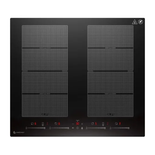 AMZCHEF CE-FS-I74S-FFDD10 vstavaná indukčná varná doska, 4-zónová, čierna - 1
