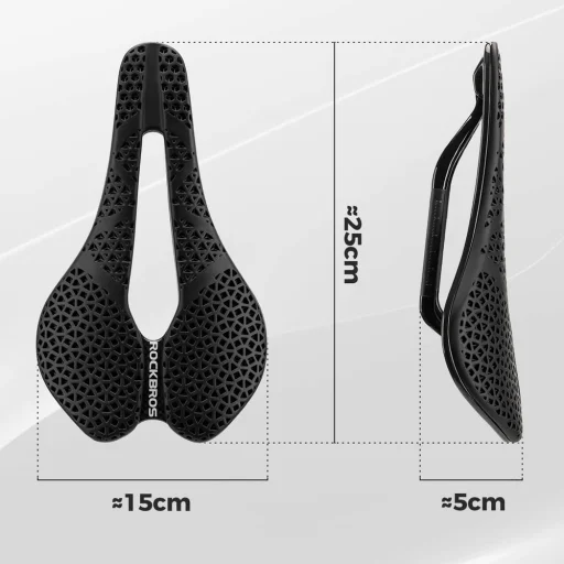 Rockbros LF0214 anatomické 3D vodoodolné sedlo na bicykel – čierne - 8