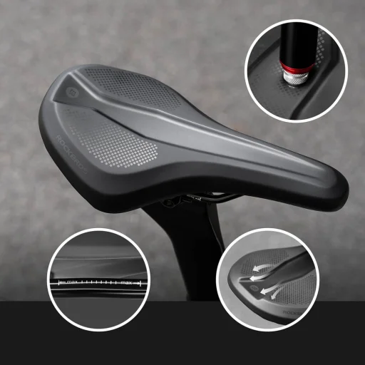 Rockbros B824 ergonomické sedlo na bicykel, čierne - 7