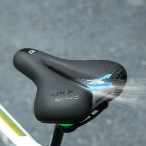 Rockbros 6876 ergonomické sedlo na bicykel čierne - 3