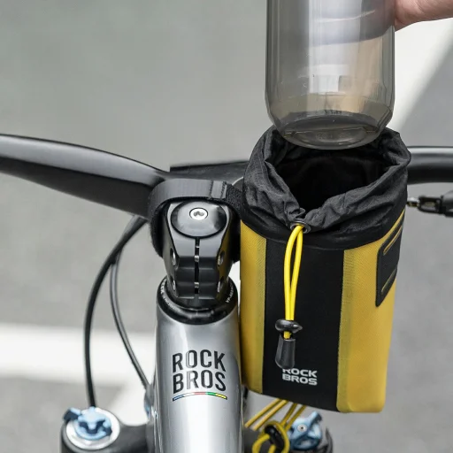 Rockbros AS-162 vodotesná cyklistická taška na fľašu, žltá - 3