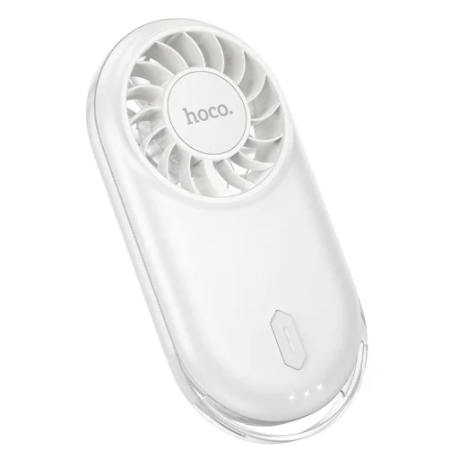 Hoco HX611 prenosný mini ventilátor, mliečna biela - 1