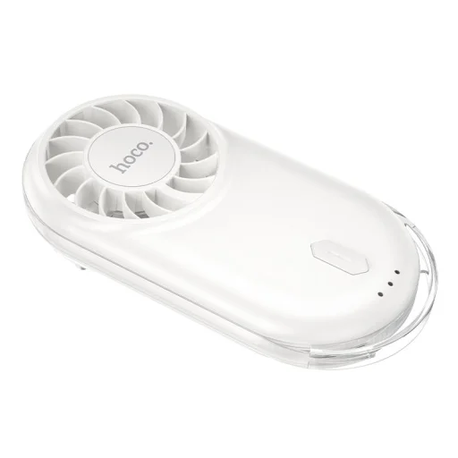 Hoco HX611 prenosný mini ventilátor, mliečna biela - 3
