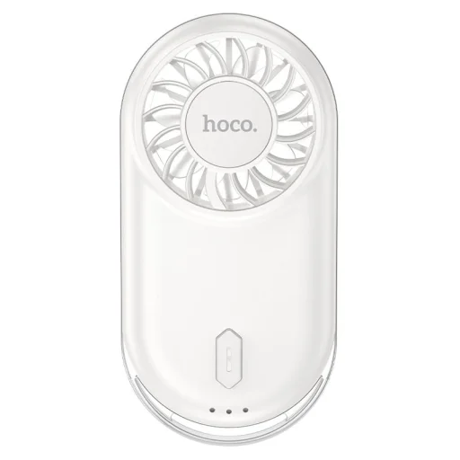 Hoco HX611 prenosný mini ventilátor, mliečna biela - 5