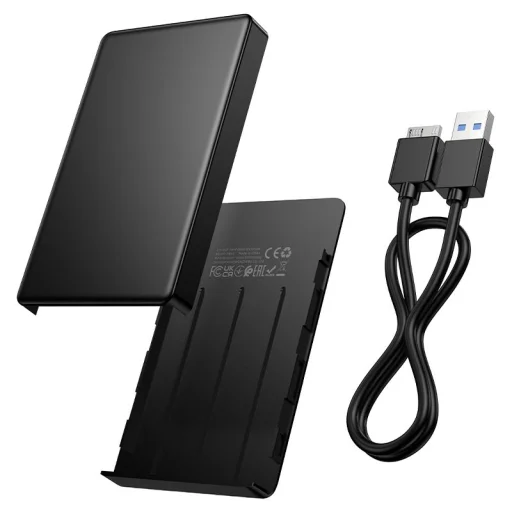 Hoco HB55 2,5-palcový SATA externý box pre pevný disk a SSD, čierny - 2