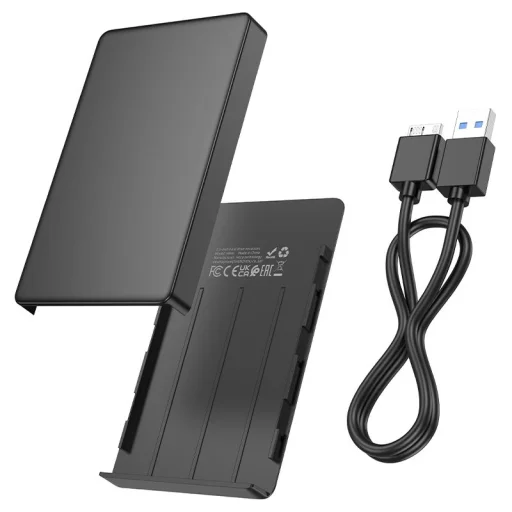 Hoco HB46 2,5-palcový externý box pre SATA pevný disk, čierny - 4