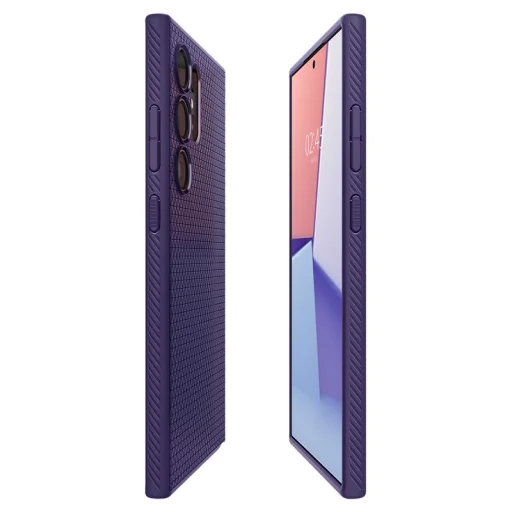 Spigen Liquid Air TPU puzdro pre Samsung Galaxy S24 Ultra, tmavofialové - 4