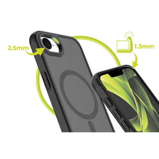 Mobile Origin Hybrid MagSafe kryt, matný čierny - iPhone 17e/16e - 7