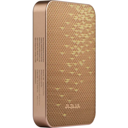 Pitaka Qi2 powerbanka, 10 000 mAh, zlatý lesk - 2