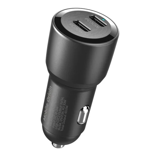 Mobile Origin CA11 60 W autonabíjačka s 2 USB-C konektormi, čierna - 7