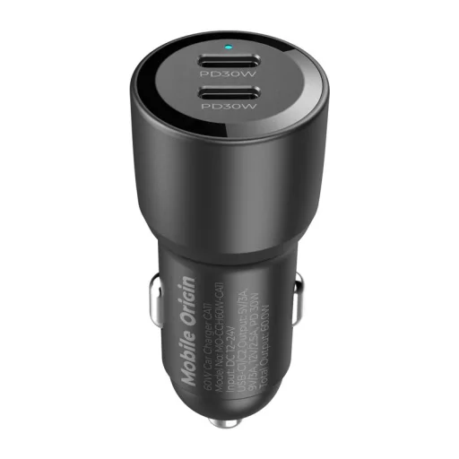 Mobile Origin CA11 60 W autonabíjačka s 2 USB-C konektormi, čierna - 10