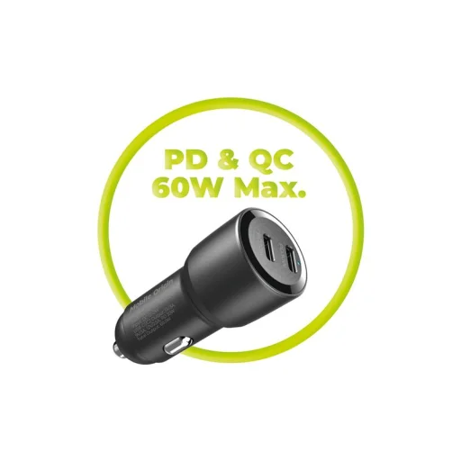 Mobile Origin CA11 60 W autonabíjačka s 2 USB-C konektormi, čierna - 11