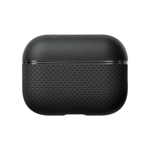 Pitaka magnetické puzdro z aramidových vlákien pre AirPods Pro2, čierna/sivá - 1