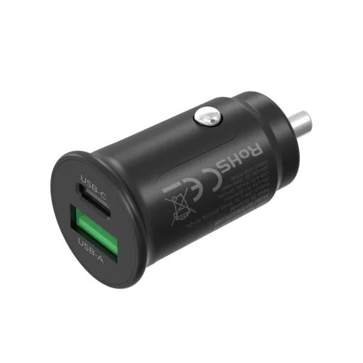 Mobile Origin CA19 30W rýchlonabíjačka do auta s USB-C a USB-A portom, čierna - 5