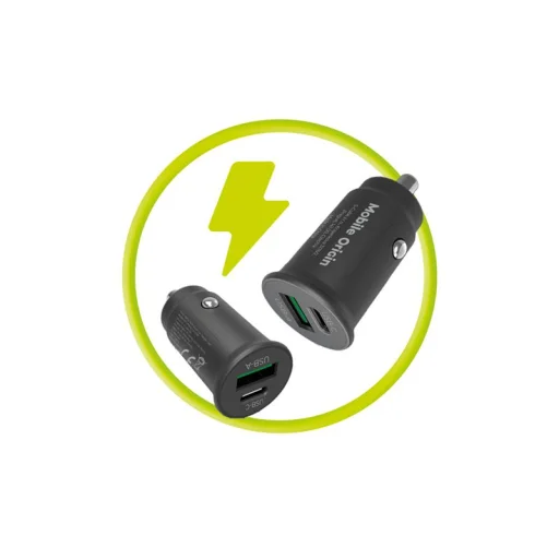 Mobile Origin CA19 30W rýchlonabíjačka do auta s USB-C a USB-A portom, čierna - 2