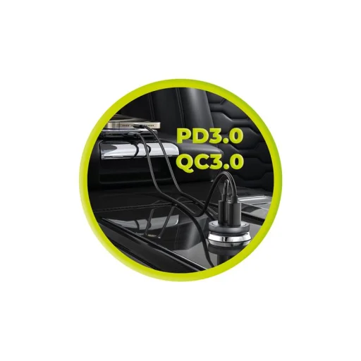Mobile Origin CA13 30 W kovová autonabíjačka, čierna - 8
