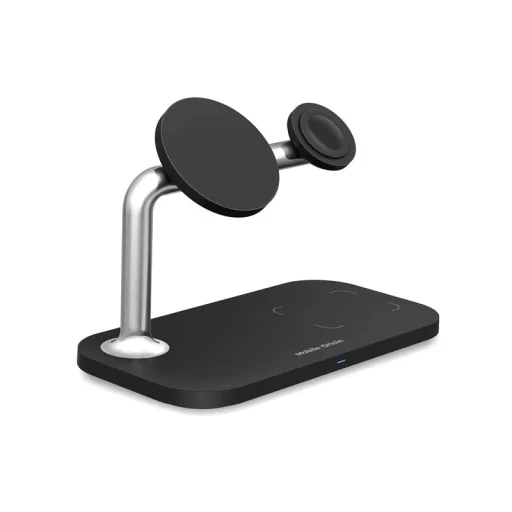 Mobile Origin MO1 3 v 1 magnetická bezdrôtová nabíjačka, čierna - 5