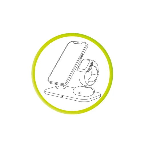 Mobile Origin MO1 3 v 1 magnetická bezdrôtová nabíjačka, čierna - 14