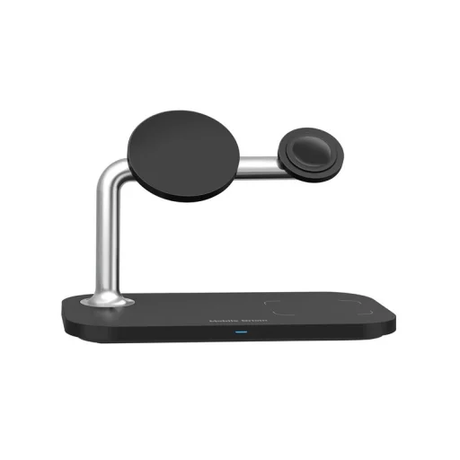 Mobile Origin MO1 3 v 1 magnetická bezdrôtová nabíjačka, čierna - 3