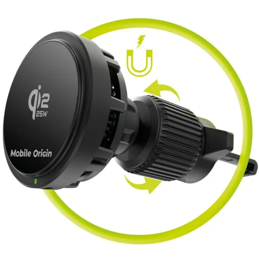 Mobile Origin Qi2 25W bezdrôtová nabíjačka do auta CA24 čierna - 7