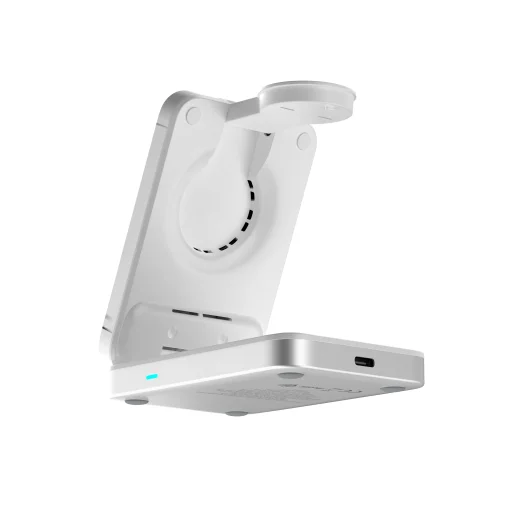 Mobile Origin PW35 skladací nabíjací stojan 3 v 1 Qi2 25 W, strieborný, kompatibilný s MagSafe - 8