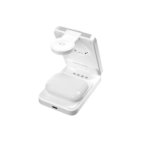 Mobile Origin PW35 skladací nabíjací stojan 3 v 1 Qi2 25 W, strieborný, kompatibilný s MagSafe - 9