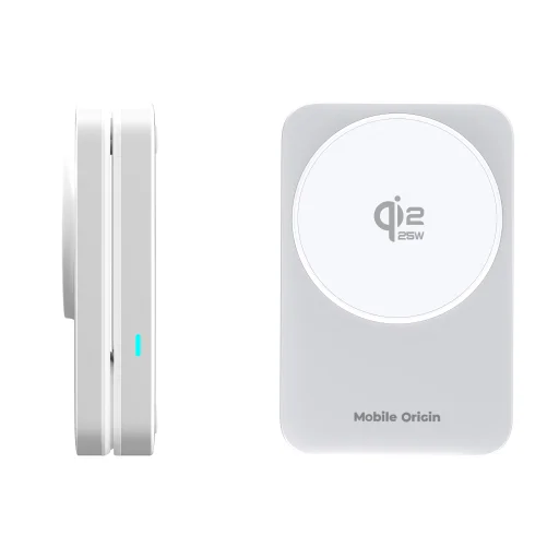 Mobile Origin PW35 skladací nabíjací stojan 3 v 1 Qi2 25 W, strieborný, kompatibilný s MagSafe - 11