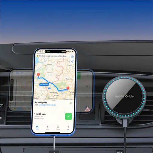 Mobile Origin CA18 bezdrôtová autonabíjačka do ventilačnej mriežky s kompatibilitou pre Apple Watch a iPhone MagSafe - 5