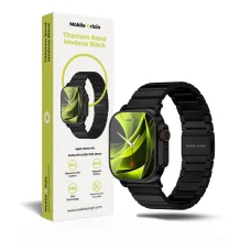 Mobile Origin Modena titán óraszíj fekete Apple Watch Ultra 49 mm-hez