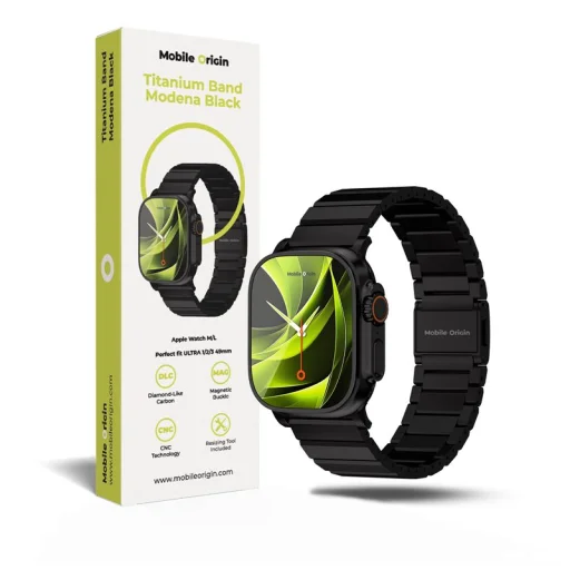 Mobile Origin Modena titán óraszíj fekete Apple Watch Ultra 49 mm-hez - 1