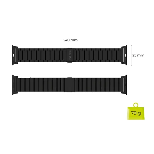 Mobile Origin Modena titán óraszíj fekete Apple Watch Ultra 49 mm-hez - 14