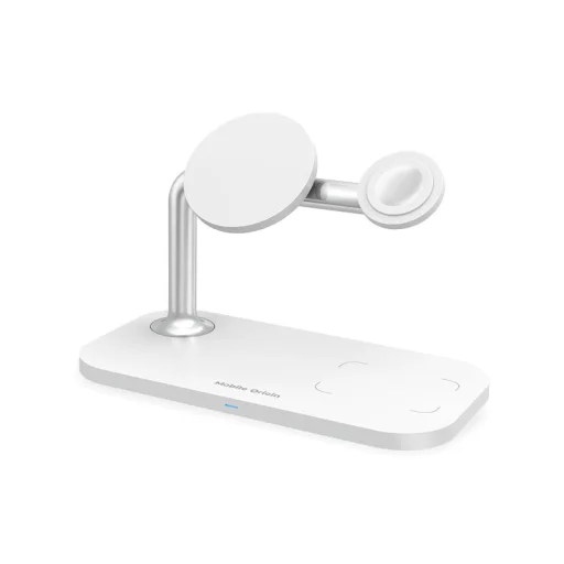 Mobile Origin MO1 3 v 1 magnetická bezdrôtová nabíjačka, biela - 13