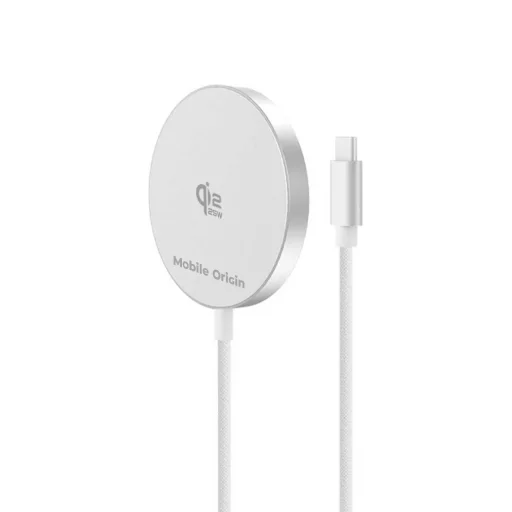 Mobile Origin Qi2 25 W magnetická bezdrôtová nabíjacia podložka PW29, bielo-strieborná - 3