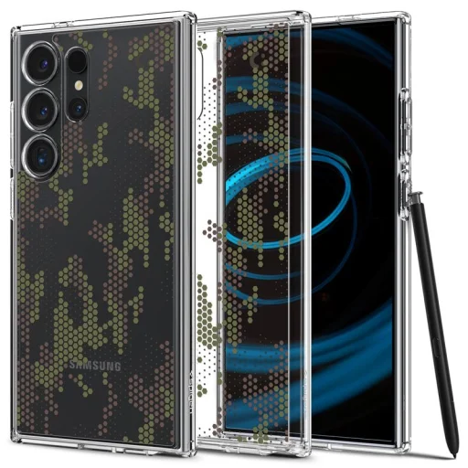 Spigen Ultra Hybrid puzdro s digitálnym maskáčovým vzorom pre Samsung Galaxy S24 Ultra - 1