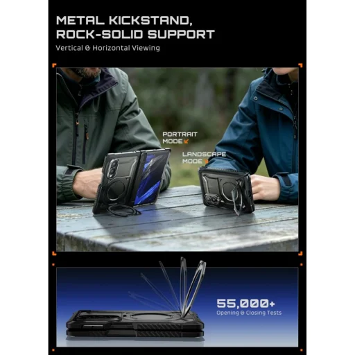 Supcase UB Grip Mag MagSafe páncéltok Samsung Galaxy Z Fold 8 készülékhez, fekete - 7