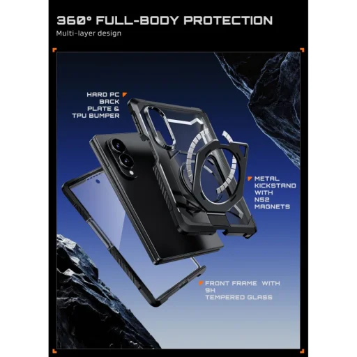 Supcase UB Grip Mag MagSafe páncéltok Samsung Galaxy Z Fold 8 készülékhez, fekete - 8