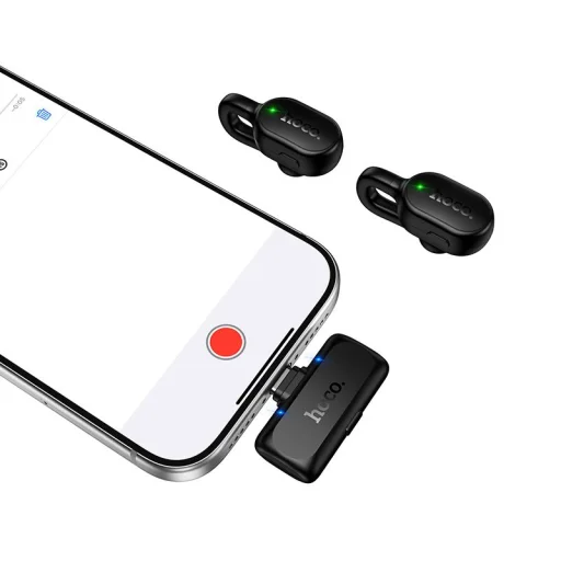 Hoco L27 bezdrôtový klopový mikrofón USB-C čierny - 5