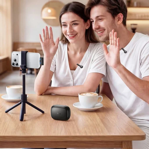 Hoco L27 bezdrôtový klopový mikrofón USB-C čierny - 7