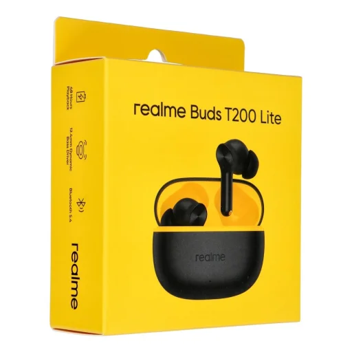 Bezdrôtové slúchadlá Realme Buds T200 Lite, čierne - 4