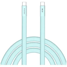 Verbatim Sync & Charge SoftTouch USB-C–USB-C kábel, 60 W PD3.0, 120 cm, kék, 30273