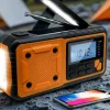 IPX3 vonkajšie núdzové AM/FM rádio s ručnou kľukou a solárnym panelom thumbnail